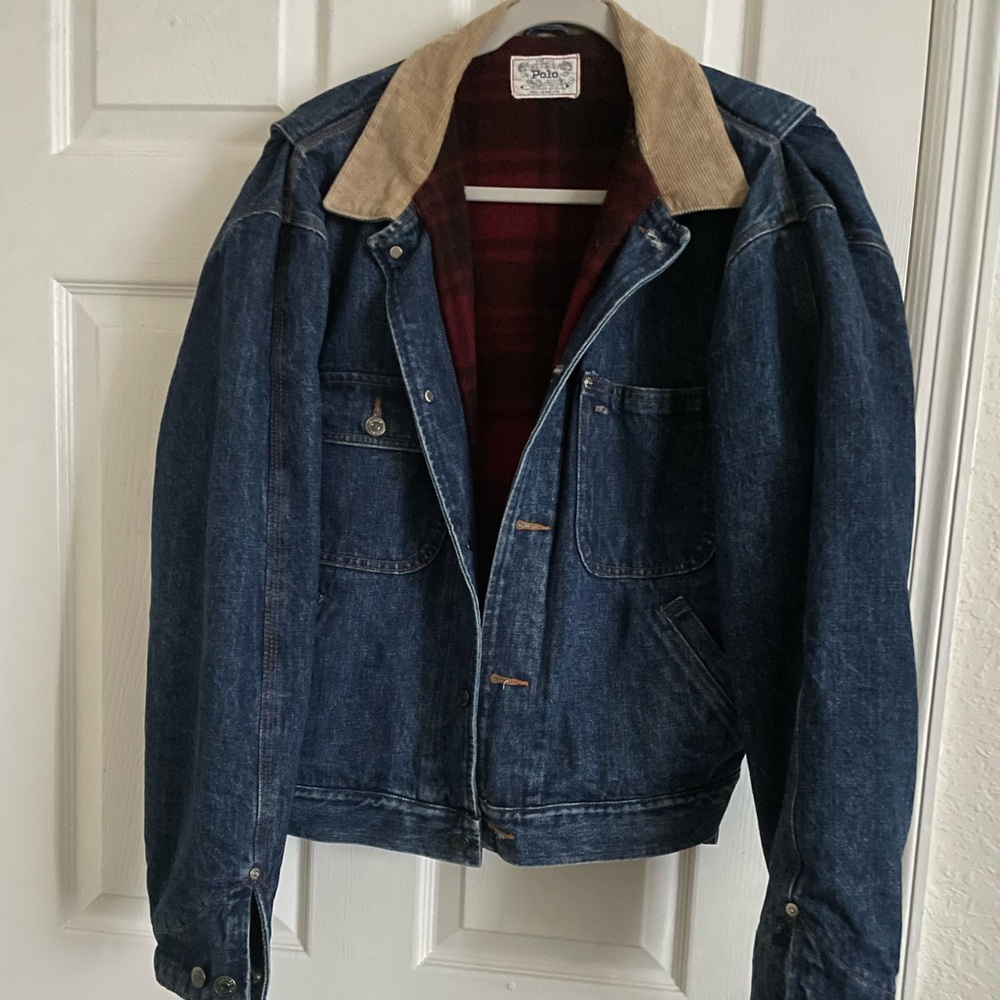 Ralph Lauren Men's Denim Jacket with Corduroy Collar